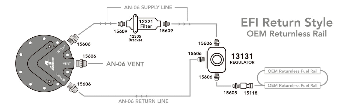 Aeromotive Phantom 340 Fuel System - Return Style w/3/8in Quick Connect - 17166