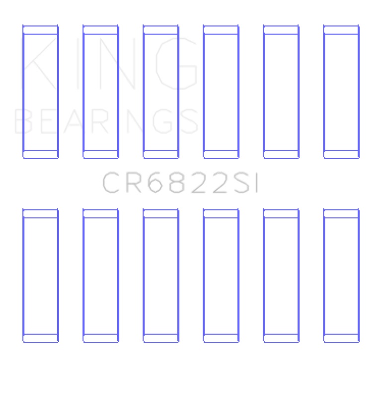 King Engine Bearings Chrysler 226 (3.7L) (Size +0.25mm) Connecting Rod Bearing Set - CR6822SI0.25