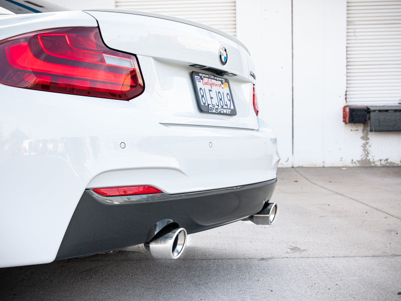aFe MACHForce XP 3in to 2.5in 304 SS Cat-Back Exhaust w/ Polished Tips 14-16 BMW M235i - 49-36347-P