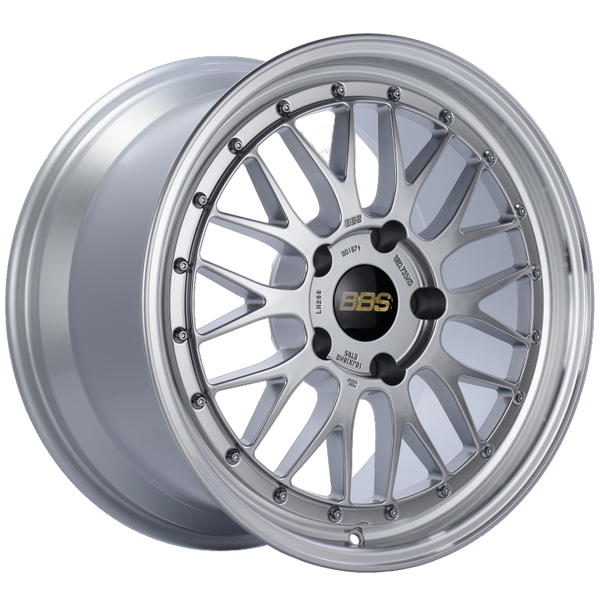 BBS LM 18x10 5x130 ET65 CB71.6 Diamond Silver Center Diamond Cut Lip Wheel - LM266DSPK by BBS - front view