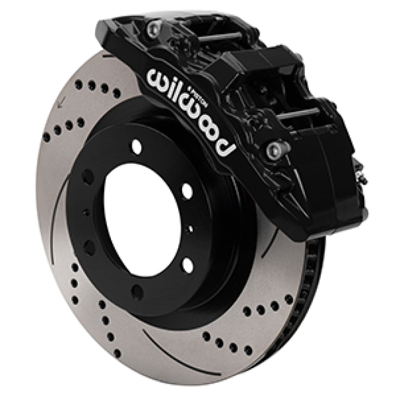 Wilwood 2020+ Polaris RZR Pro UTV6 Rear Kit 11.25in - Black Calipers/Drilled Rotors - 140-17280-D
