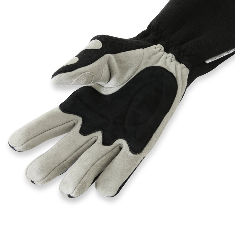 RaceQuip SFI-5 Gray/Black Medium Long Angle Cut Glove - 358603RQP