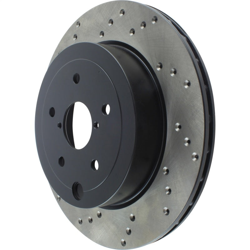 StopTech 08-17 Subaru WRX Cryo Drilled Sport Right Rear Rotor - 128.47030CR