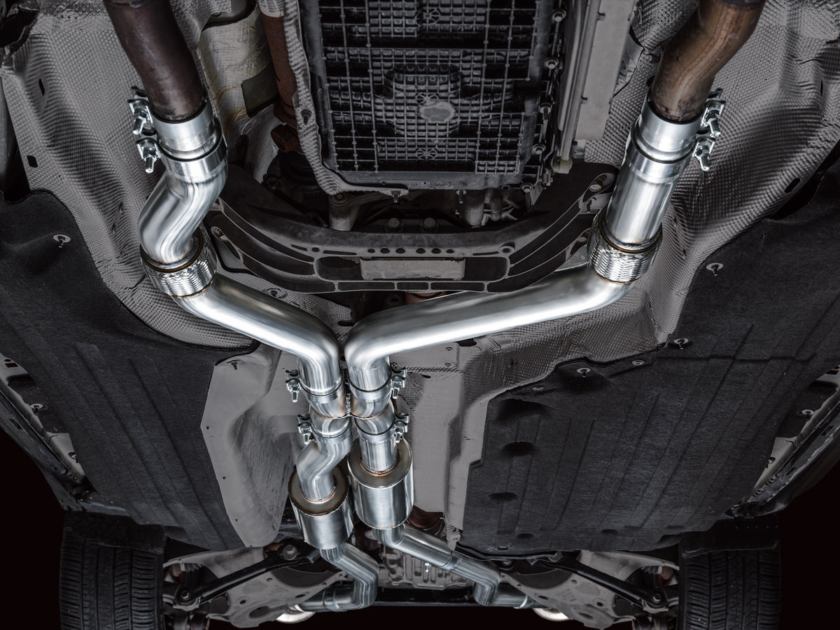 AWE Tuning 2020+ Ford Explorer ST Touring Edition Exhaust w/ Diamond Black Tips - 3015-43625