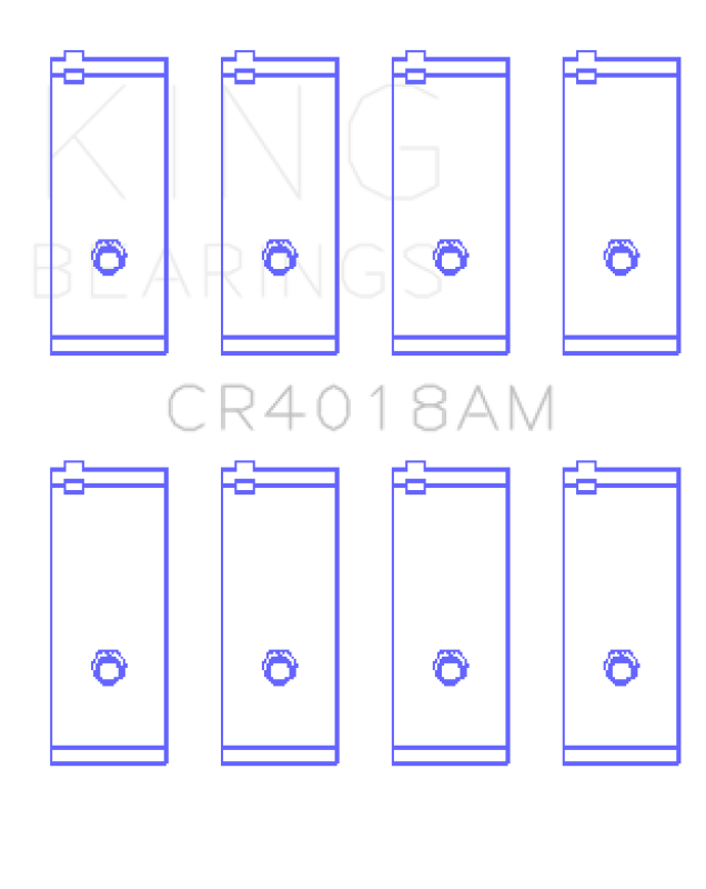 King Engine Bearings Toyota 1S/4S/2Selc/3Sfe/3Sgelc (Size +0.25mm) Connecting Rod Bearing Set - CR4018AM0.25