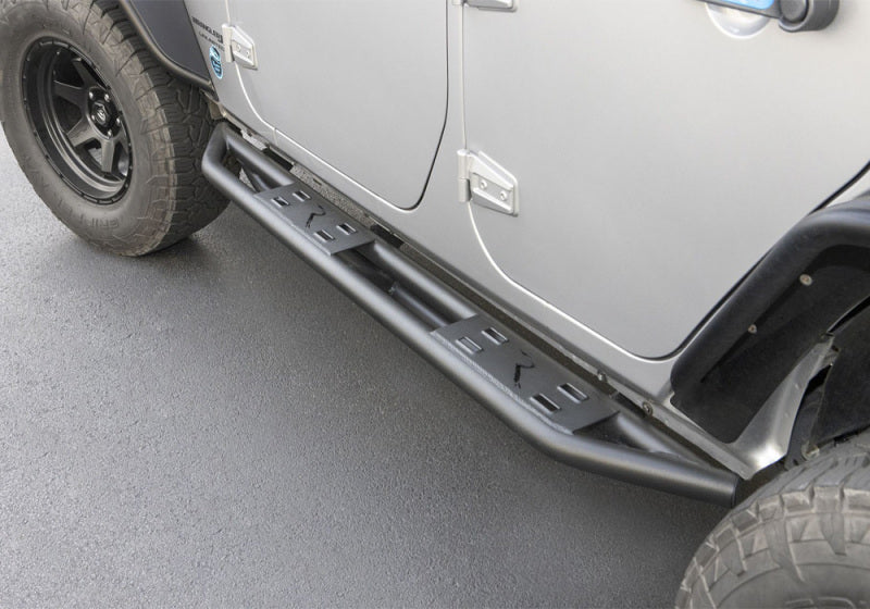 Rampage 07-18 Jeep Wrangler JK Unlimited TrailCrawler Rock Slider &amp; Rocker Guard - Black - 88737