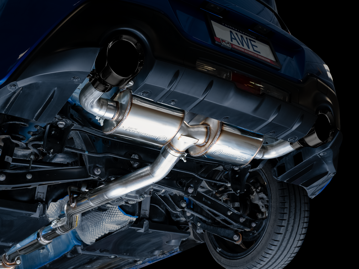 AWE Subaru BRZ/ Toyota GR86/ Toyota 86 Touring Edition Cat-Back Exhaust- Diamond Black Tips - 3015-33486