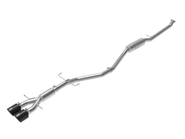 aFe Takeda 2.5in 304SS Cat-Back Exhaust System w/ Black Tips 17-20 Honda Civic Si Sedan I4 1.5L - 49-36619-B