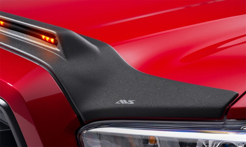 AVS 2016-2019 Toyota Tacoma Aeroskin Low Profile Hood Shield w/ Lights - Black - 753079