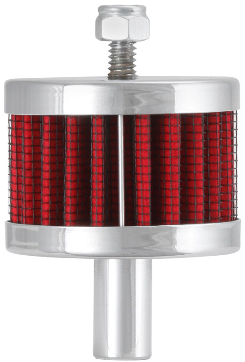 K&amp;N Steel Base Crankcase Vent Filter 0.5in Vent OD x 2in OD x 1.5in Height - 62-1100