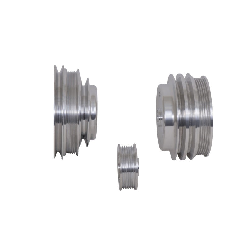 BBK 85-97 GM Truck 305 350 Underdrive Pulley Kit - Lightweight CNC Billet Aluminum (3pc) - 1598
