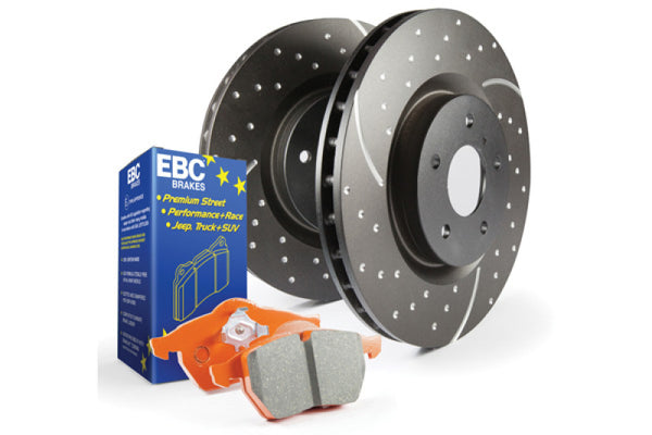 EBC S8 Kits Orangestuff Pads and GD Rotors - S8KR1027 for 2000-2004 Ford F 150 - front view