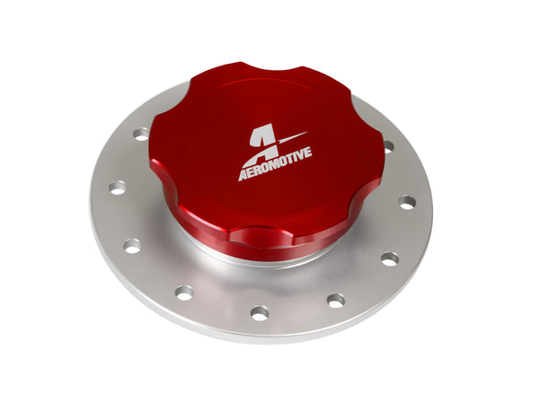 Aeromotive Fillcap - Screw-On - 3in - Flanged - 6-Bolt - Black - 18730