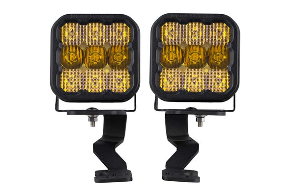 Diode Dynamics 2022 Toyota Tundra SS5 Sport Stage Series Ditch Light Kit - Yellow Combo - DD7398 for 2022-2025 Toyota Tundra 