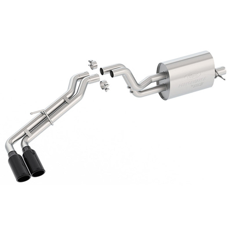 Ford Racing 19-23 Ranger 2.3L Ecoboost Side Exit Cat-Back Exhaust System w/ Dual Black Chrome Tips - M-5200-RA23SB