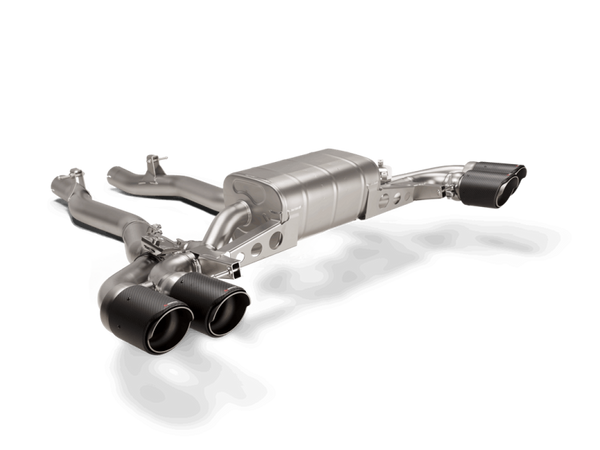 Akrapovic BMW M5/M5 Competition (F90) Slip-On Line (Titanium) (Req. Tips) - S-BM/T/27H for 2018-2022 BMW M5 - front view