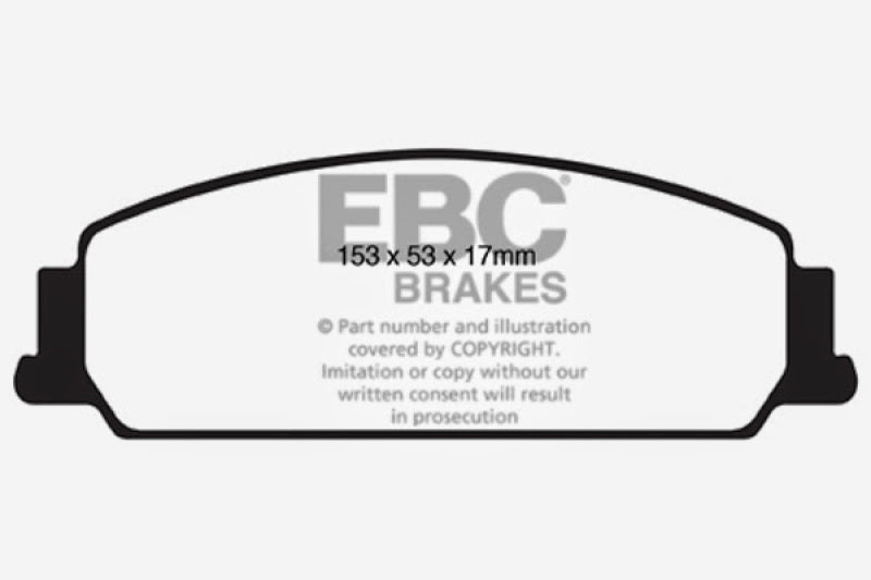 EBC 08-10 Pontiac G8 3.6 Ultimax2 Front Brake Pads - UD1351