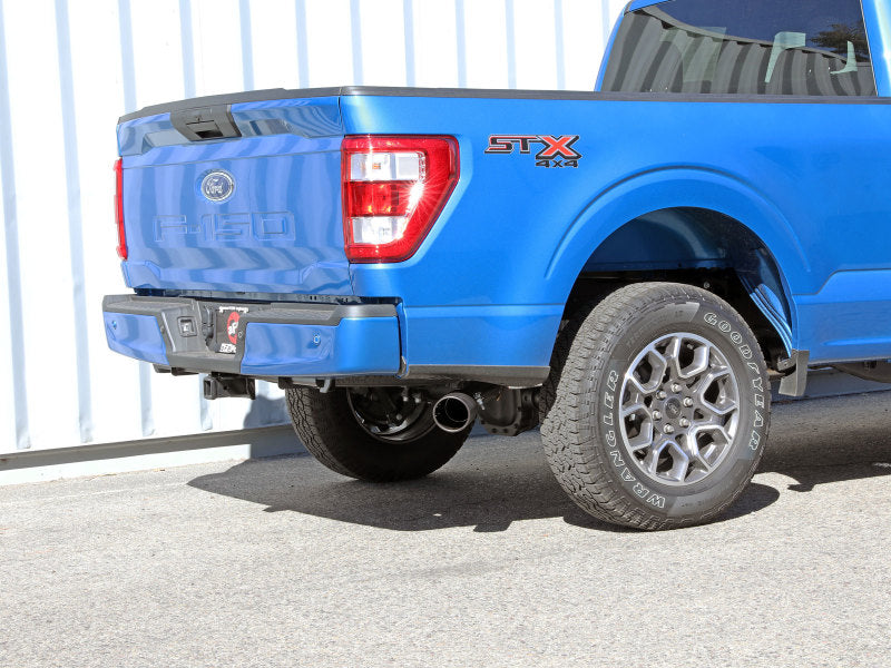 aFe Apollo GT 3in 409 SS Cat-Back Exhaust 2021 Ford F-150 V6 2.7L/3.5L (tt)/V8 5.0L w/ Black Tips - 49-43125-B