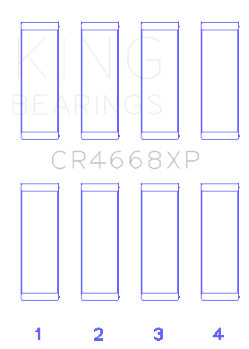 King 08-09 Chrysler Caliber SRT4 / Mitsubishi/Hyundai/Kia World Engine Connecting Rod Bearing Set - CR4668XP