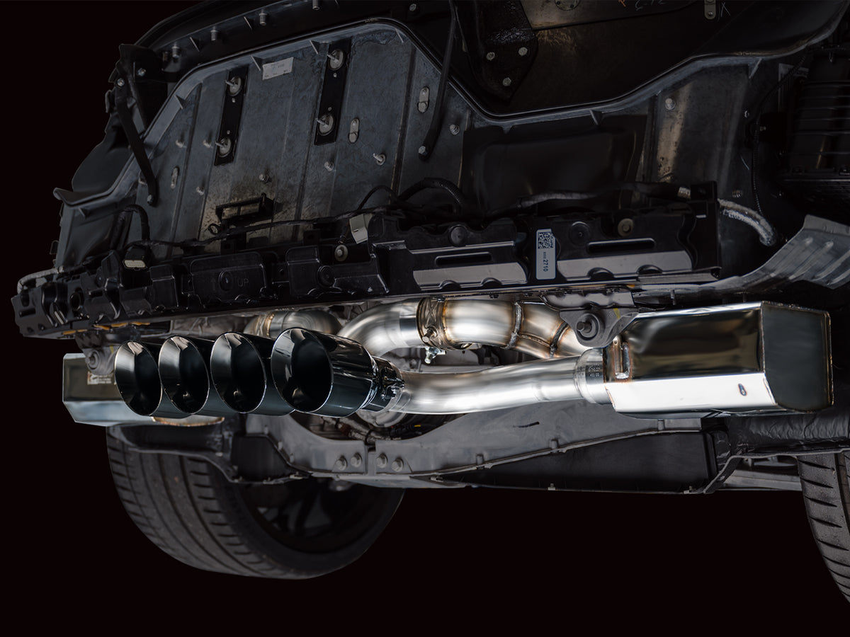 AWE 23+ C8 Corvette Z06 SwitchPath Cat-Back Exhaust - Diamond Black Tips - 3025-43906