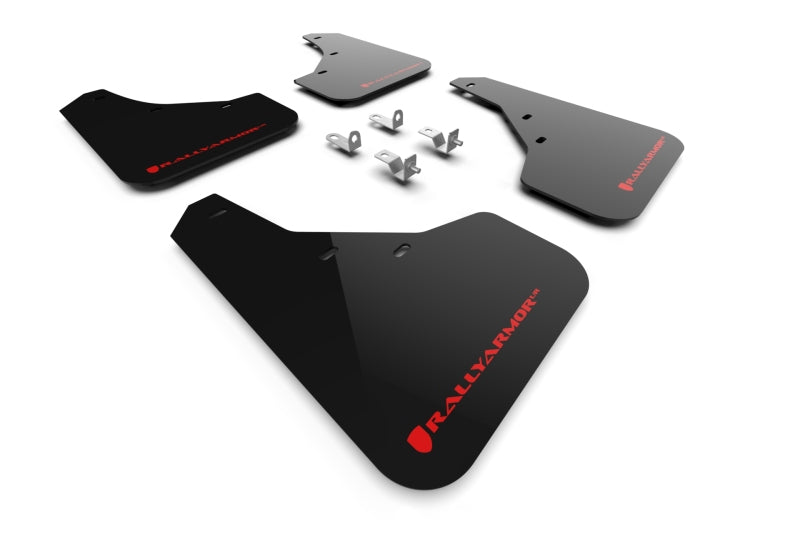 Rally Armor 23-24 Kia Sportage Black UR Mud Flap w/ Red Logo - MF81-UR-BLK-RD