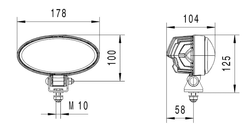 Hella Work Lamp Na 0Gr Md1224 Dt Ov902 1Gb - 996486001