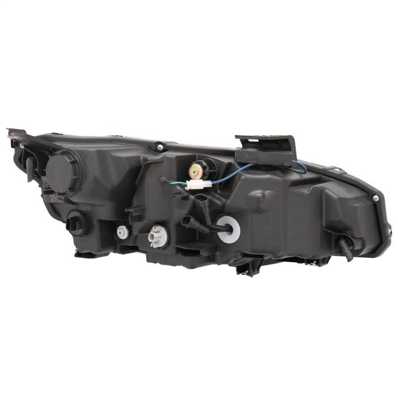 ANZO 16-17 Honda Civic Projector Headlights Plank Style Black w/Amber/Sequential Turn Signal - 121527