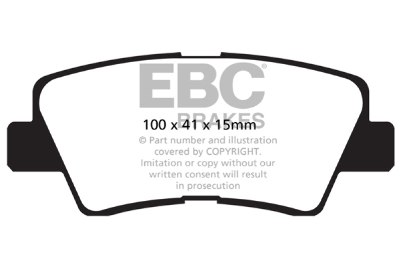 EBC 09-11 Hyundai Azera 3.3 Ultimax2 Rear Brake Pads - UD1313