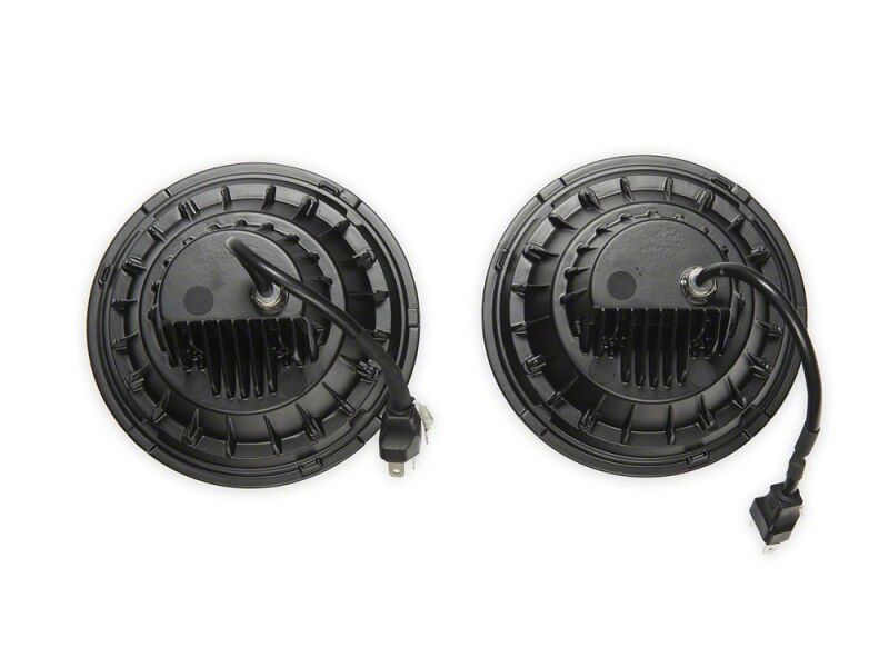 Raxiom 07-18 Jeep Wrangler JK Axial Series Quatro LED Headlights- Black Housing- Clear Lens - J194501 - close-up view 8