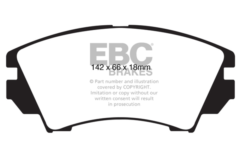 EBC 10+ Chevrolet Equinox 2.4 Greenstuff Front Brake Pads - DP62014