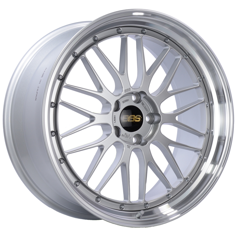 BBS LM 21x10 5x120 ET38 Diamond Silver Center Diamond Cut Lip Wheel -82mm PFS/Clip Required - LM261DSPK
