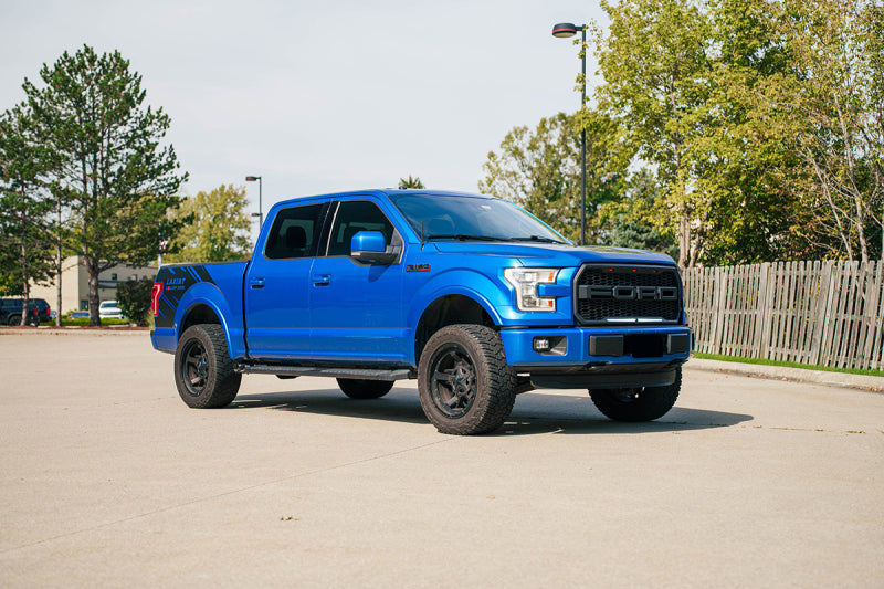 Corsa 15-20 Ford F-150 5.0L (145in WB) 3.0in Lightning Exit Catback w/ 3.5in Twin Black PVD Pro Tips - 21331BLK