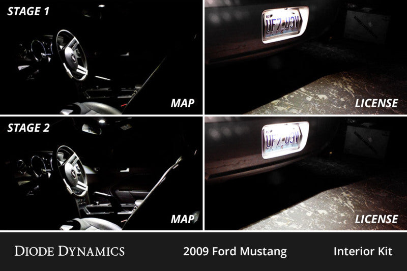Diode Dynamics 05-09 d Mustang Interior LED Kit Cool White Stage 2 - DD0516