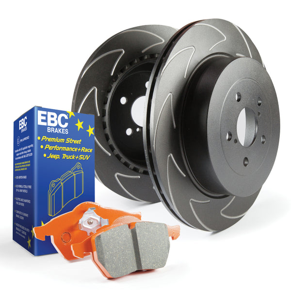 EBC S7 Kits Orangestuff Pads and BSD Rotors - S7KR1055 for 2004-2011 Ford F 150 - front view