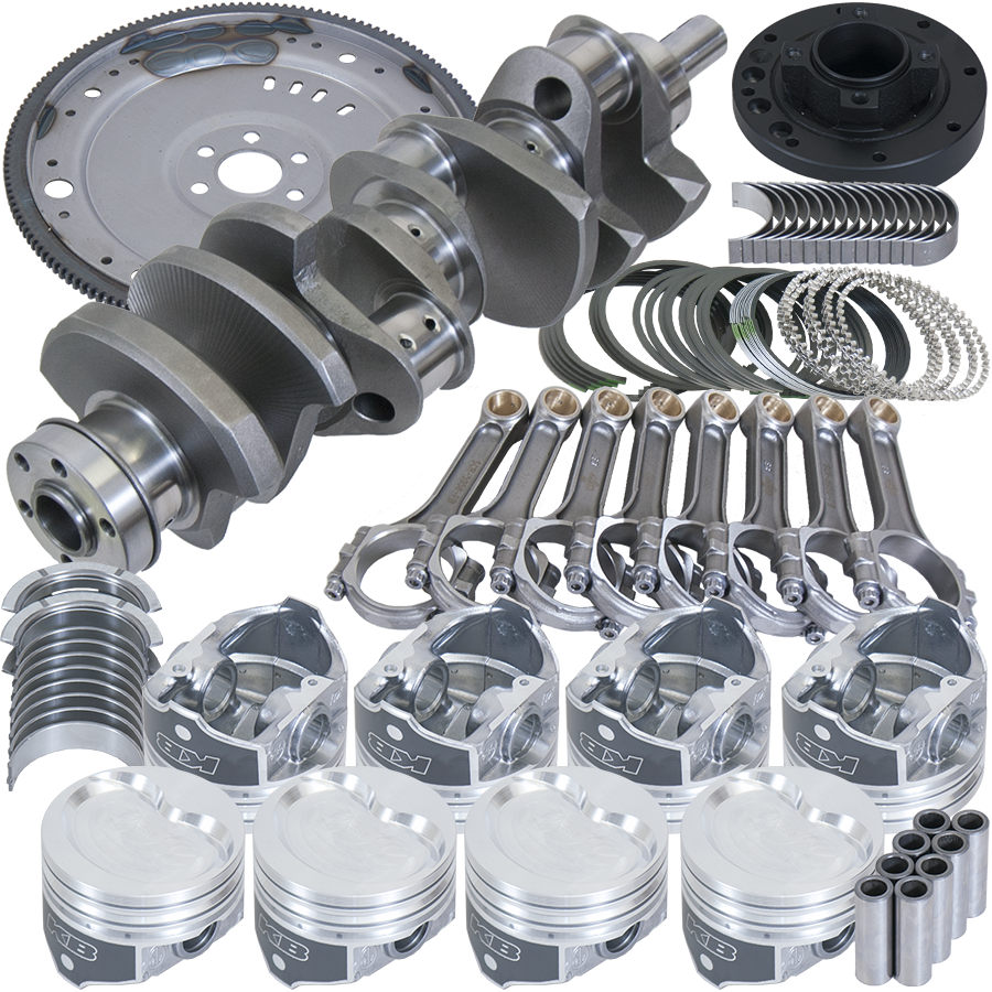 Eagle Ford 351W 3.850in Crank 5.956in I-Beam Rods 4.030in Pistons 157 Tooth FP Balanced Assembly - B1652603057 - front view