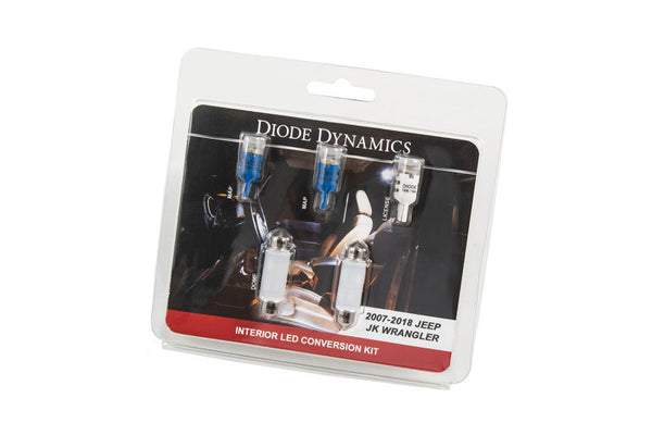 Diode Dynamics Wrangler JK 4dr Interior Kit Stage 2 - Blue - DD0366 for 2018 Jeep Wrangler - front view