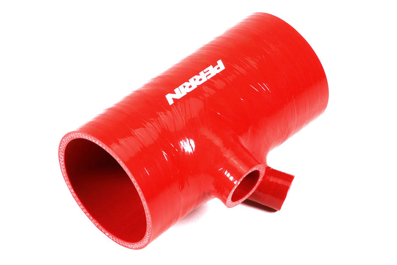 Perrin 22-25 Subaru WRX Short Type Turbo Inlet Hose  - Red - PSP-INT-428RD by Perrin Performance - side view