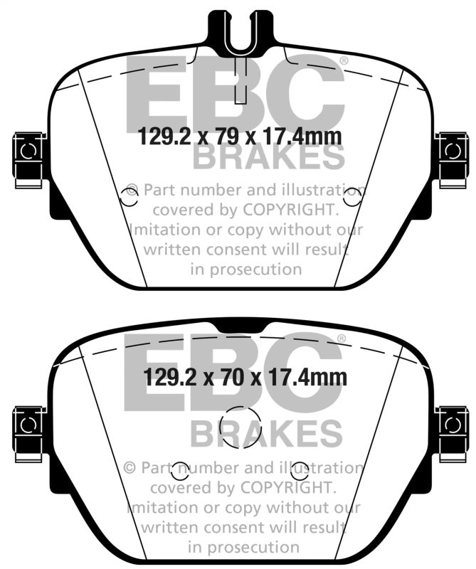EBC 2019+ Mercedes-Benz CLS53 AMG (C257) 3.0L Turbo Redstuff Rear Brake Pads - DP32314C for 2019-2023 Mercedes Benz CLS - ang