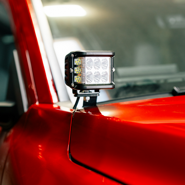 Cali Raised 2024+ Toyota Tacoma Ditch Light Bracket Kit - 2 3.5 Inch Round Cannon Pods / No Switch - CR4049 - front view