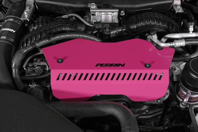 Perrin 2022+ Subaru WRX Pulley Cover - Hyper Pink - PSP-ENG-153HP
