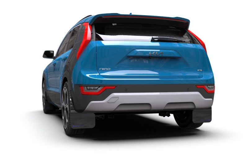 Rally Armor 2023 Kia Niro SG2 Black UR Mud Flap White Logo - MF21-UR-BLK-WH