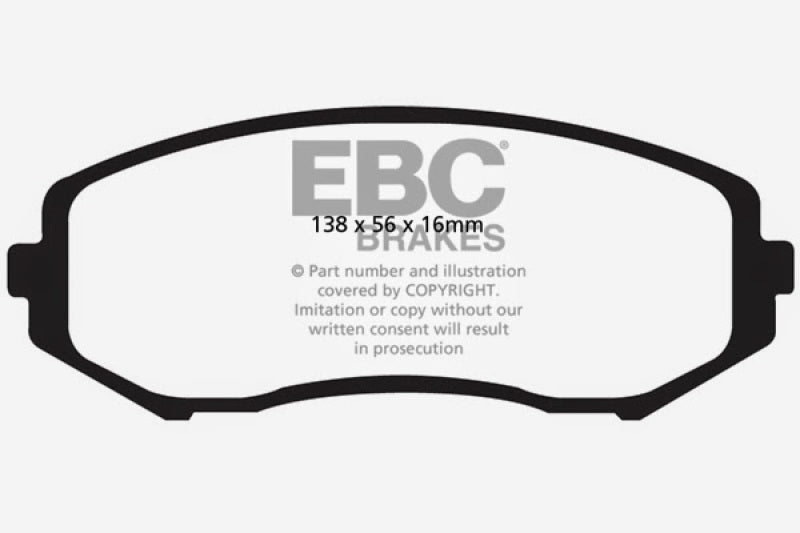 EBC 08+ Suzuki Grand Vitara 2.4 Greenstuff Front Brake Pads - DP61818