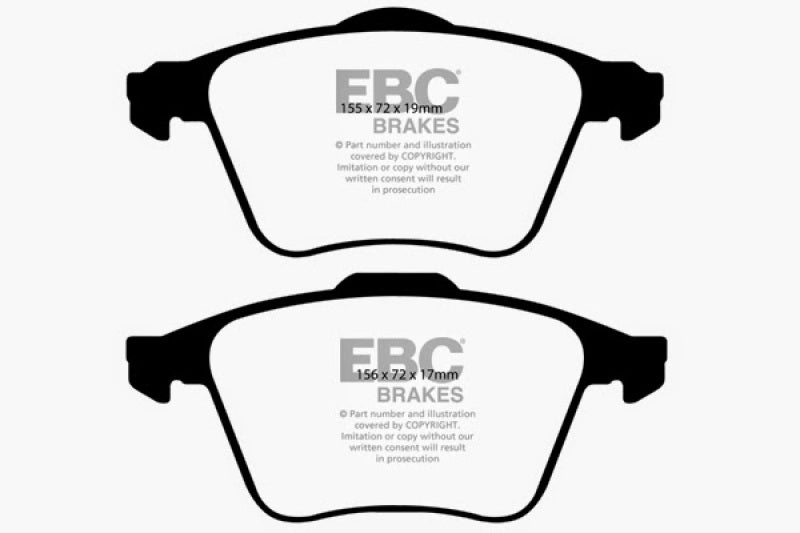 EBC 08-10 Volvo S60 2.5 Turbo T5 Redstuff Front Brake Pads - DP31679C