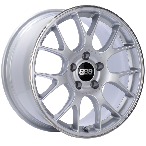 BBS CH-R 18x8.5 5x112 ET47 Brilliant Silver Polished Rim Protector Wheel -82mm PFS/Clip Required - CH139SPO by BBS - front vi