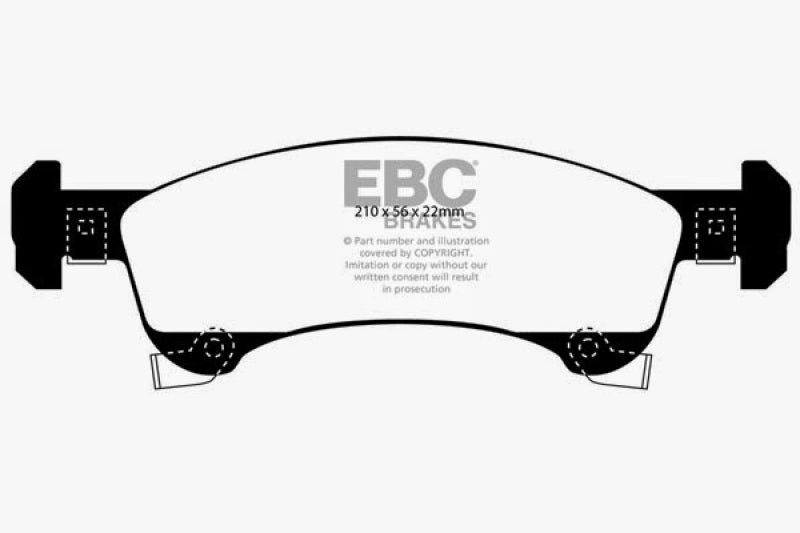 EBC 02-06 Ford Expedition 4.6 2WD Greenstuff Front Brake Pads - DP61651