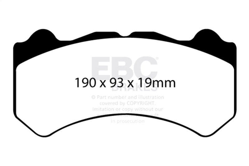 EBC 08-11 Nissan GT-R (R35) 3.8 Twin Turbo (Cast Iron Rotors) Bluestuff Front Brake Pads - DP51983NDX