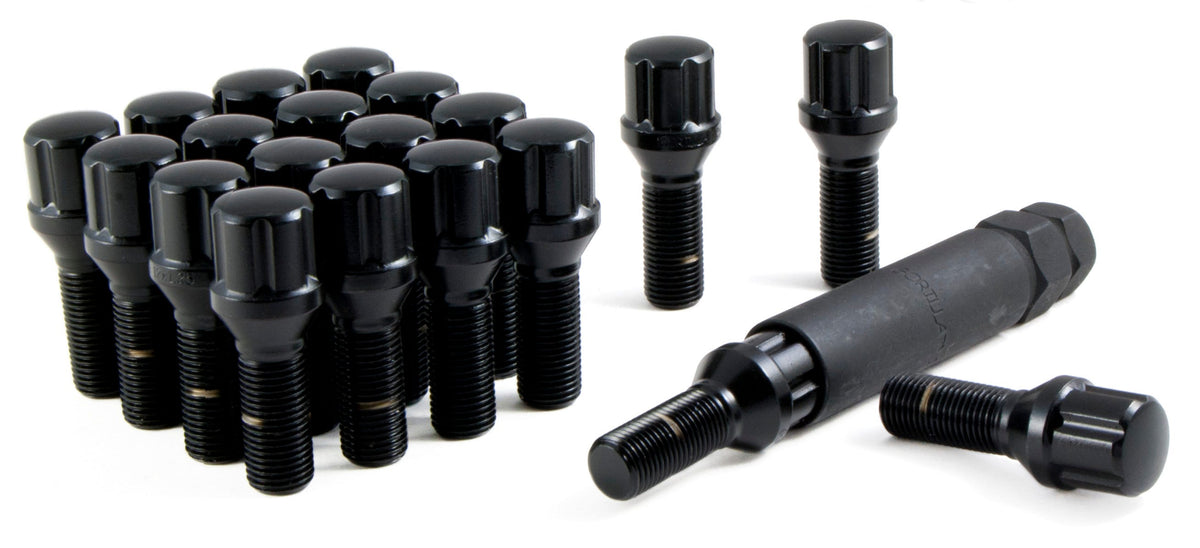 Gorilla Automotive - 5lug 12-1.25 Spline Bolt Wik Blk 27mm - K5BS-12125X27BGR