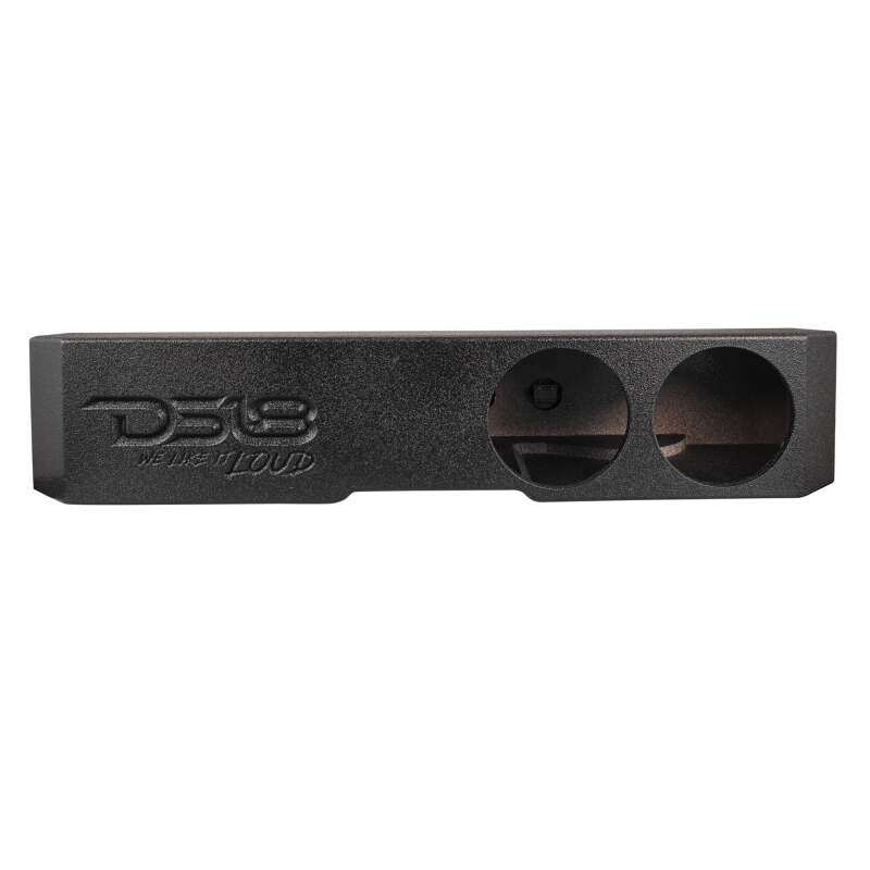 DS18 2x 8in Forward Firing Underseat Ported Box Subwoofer Enclosure -Black Spray Liner Paint Finish - EBM-FFPGLAD-2X8 - detail view