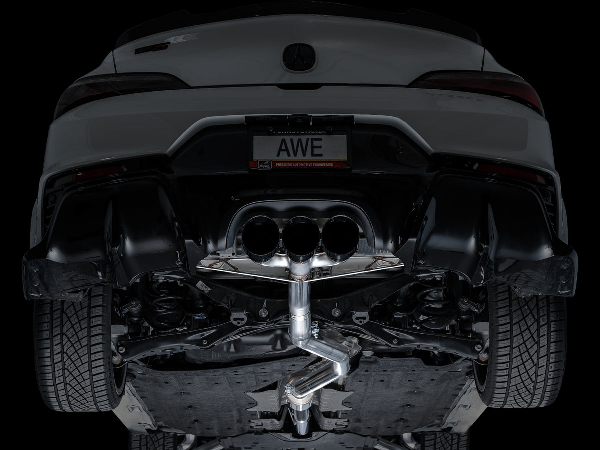 AWE Tuning 2024 Acura Integra Type S DE5 FWD Track Edition Exhaust w/ Triple Diamond Black Tips - 3020-53335