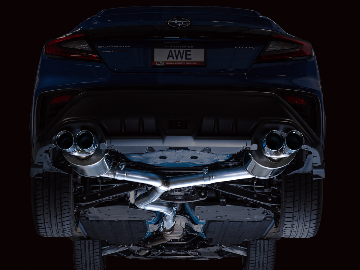 AWE Tuning 2022+ VB Subaru WRX Touring Edition Exhaust - Chrome Silver Tips - 3015-42979